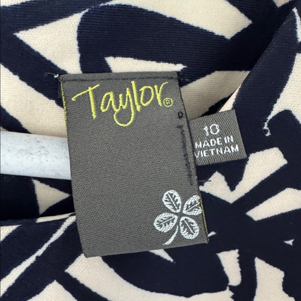 Taylor Navy and Cream Patterned Mini Dress - Picture 5 of 11